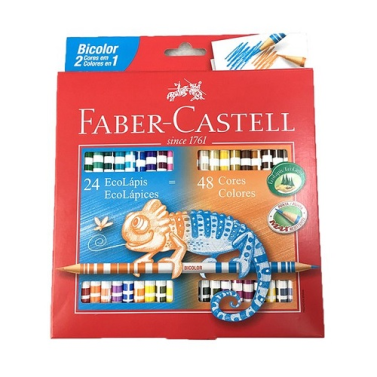 Lapis de Cor Bicolor 24 Lapis/48 Cores 120624g Faber